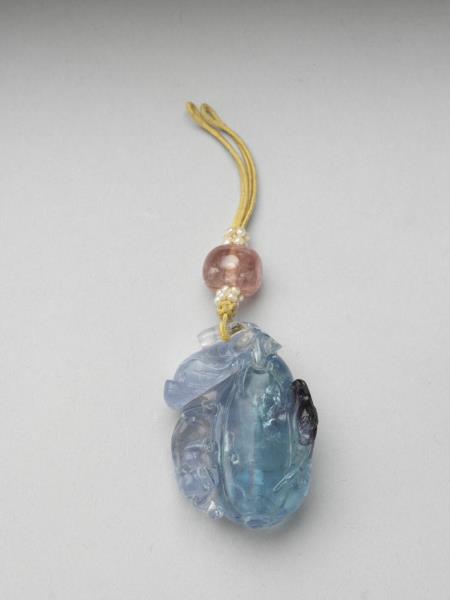淺藍碧璽瓜形墜