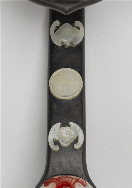 紅木鑲套料福壽如意