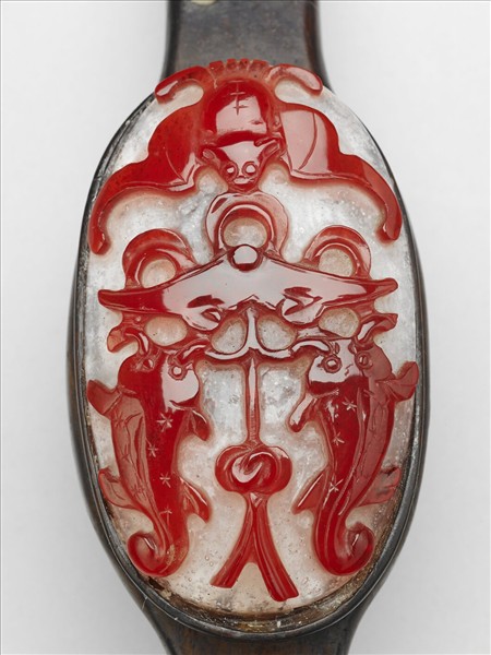 紅木鑲套料福壽如意