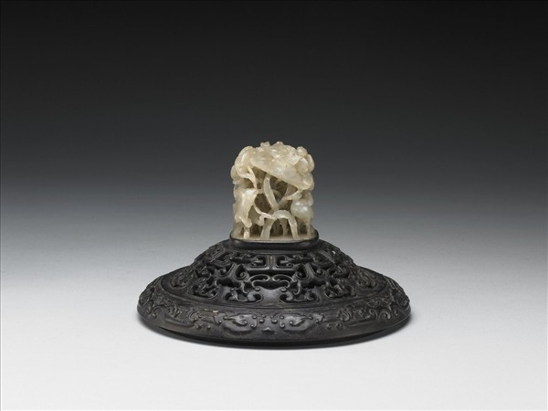 汀渚鷺鷥紋玉頂