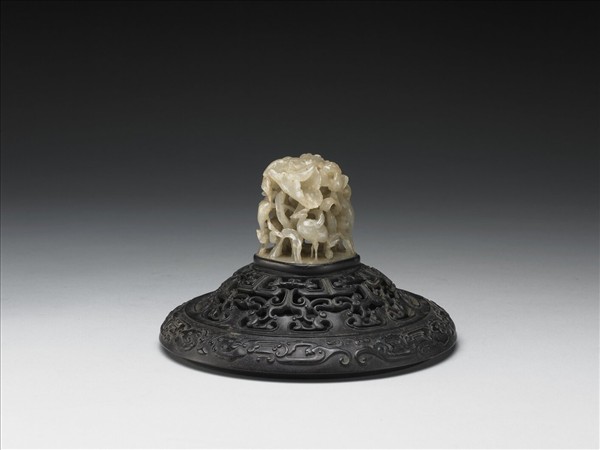 汀渚鷺鷥紋玉頂