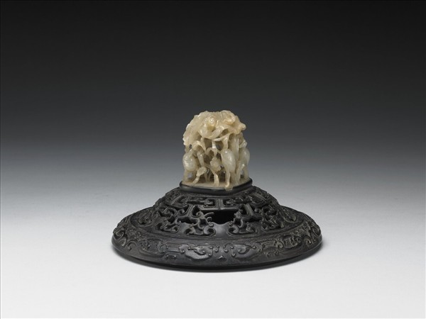 汀渚鷺鷥紋玉頂