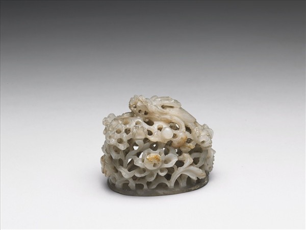 花間行龍紋玉頂