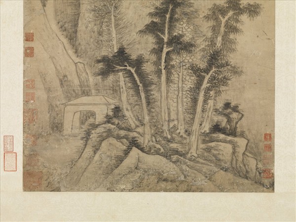 元戴淳匡廬圖　軸