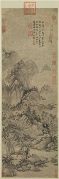 元陳貞白雲山房圖　軸