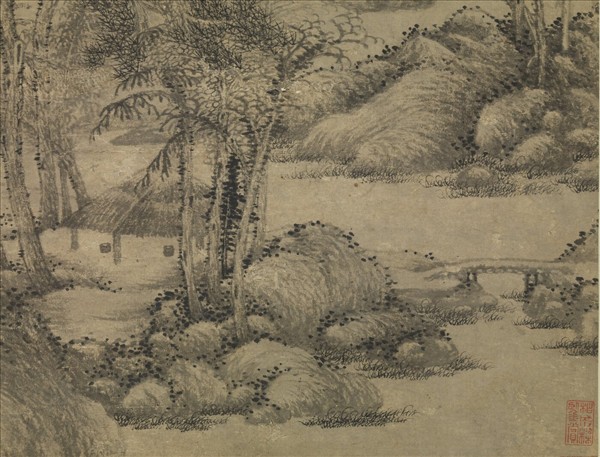 元陳貞白雲山房圖　軸