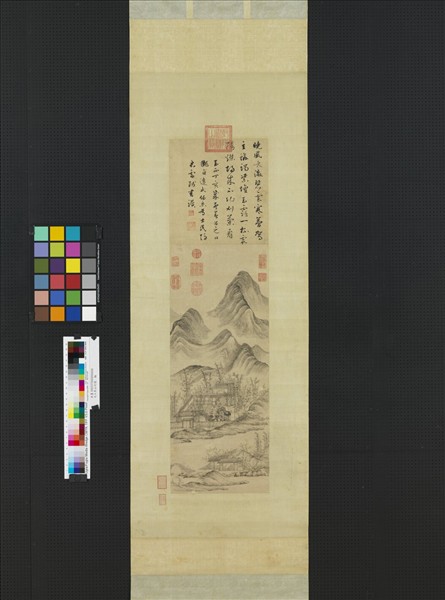 元人青山竹閣　軸