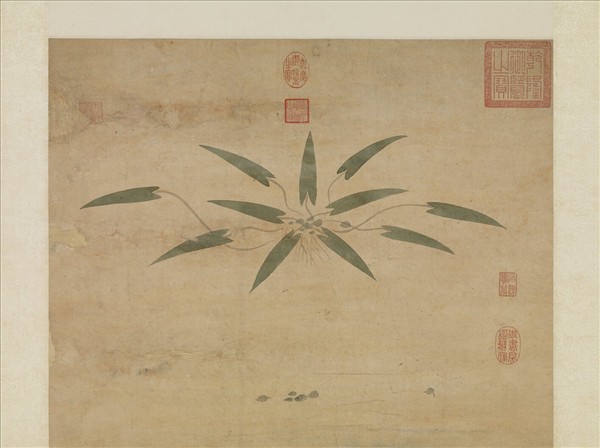 元人魚藻圖　軸