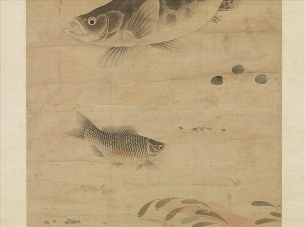 元人魚藻圖　軸