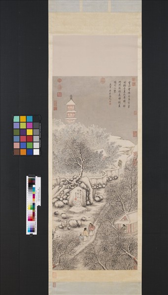 明劉原起畫雪景　軸