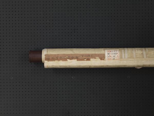 明劉原起靈巖積雪圖　軸