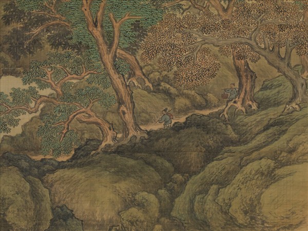 清王鑑溪山深秀　軸