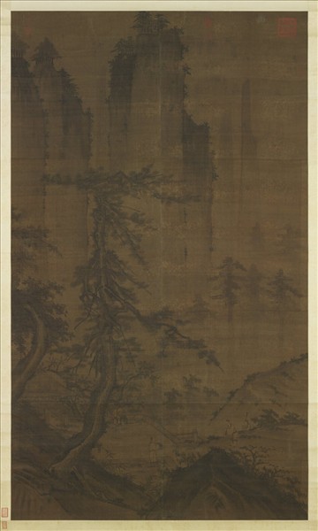 宋人山齋邀客圖　軸