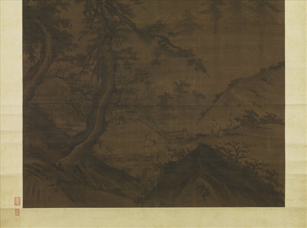 宋人山齋邀客圖　軸