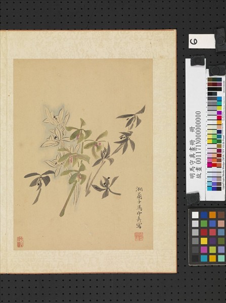 明馬守真畫冊　冊　蘭卉