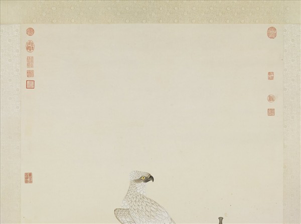 清楊大章畫白鷹　軸