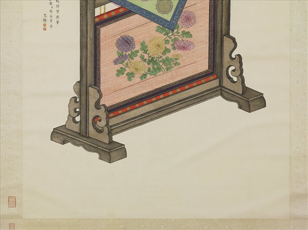 清楊大章畫白鷹　軸