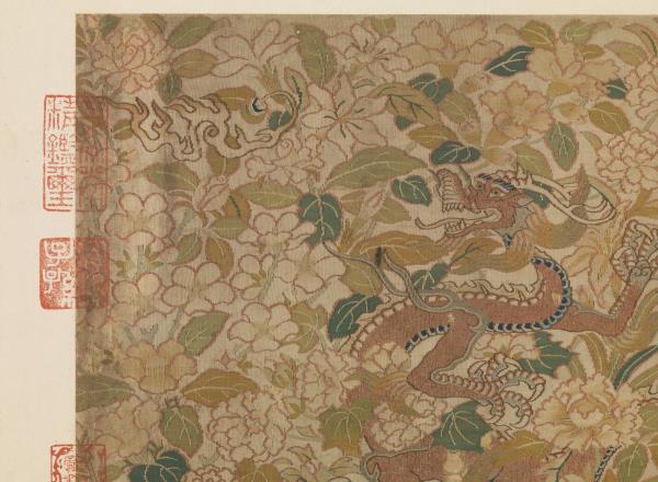 鏤繪集錦　冊　花間行龍