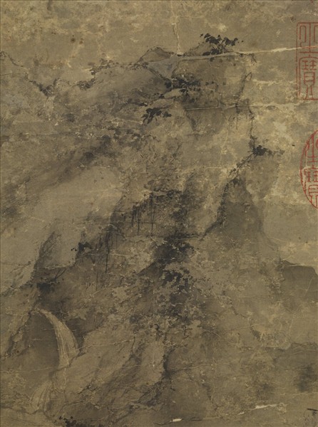 宋揚无咎獨坐彈琴圖　軸