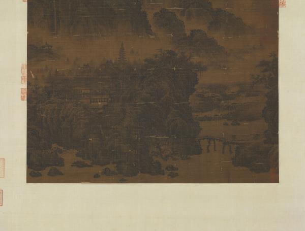 宋李唐煙嵐蕭寺　軸