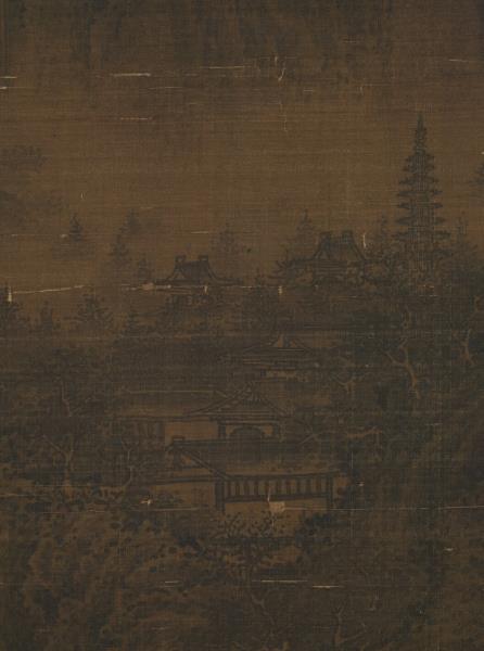 宋李唐煙嵐蕭寺　軸