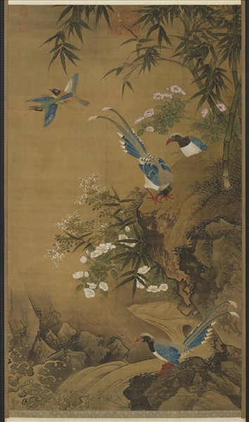 遼蕭瀜畫花鳥　軸