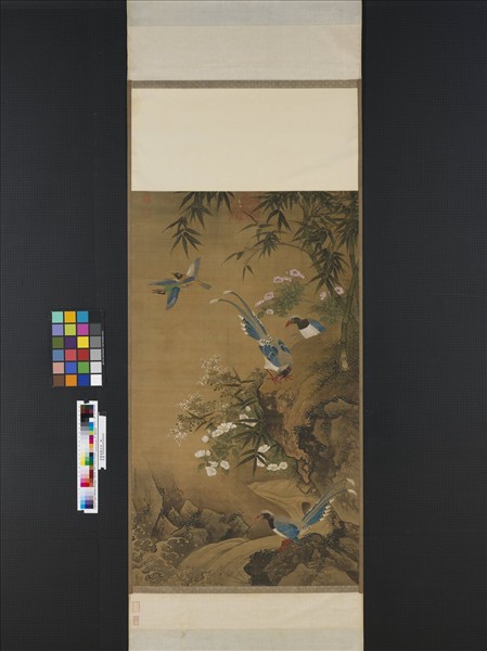 遼蕭瀜畫花鳥　軸