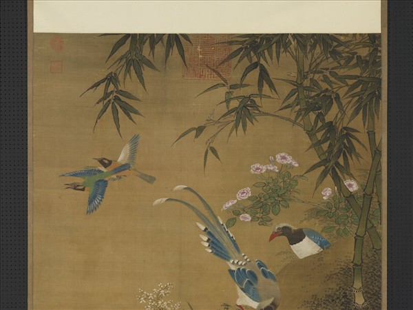 遼蕭瀜畫花鳥　軸