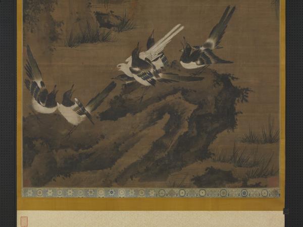 宋林椿十全報喜　軸