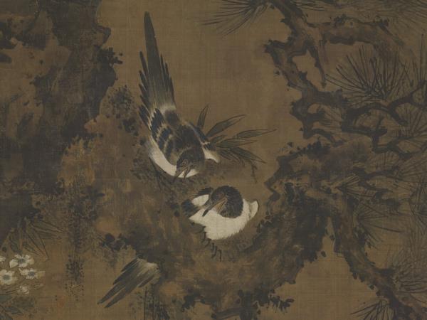 宋林椿十全報喜　軸