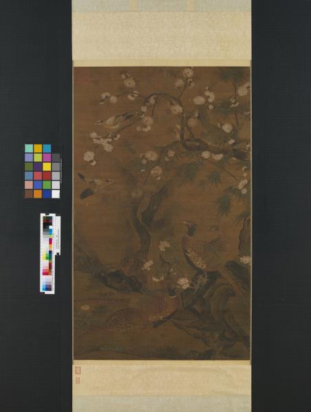 宋林椿花鳥　軸