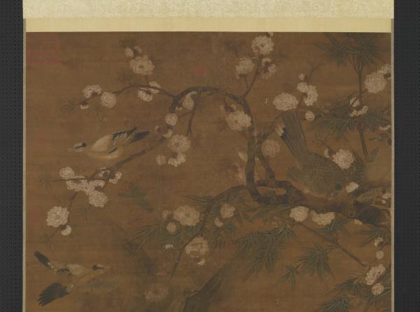 宋林椿花鳥　軸