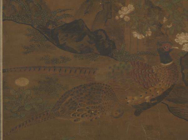 宋林椿花鳥　軸