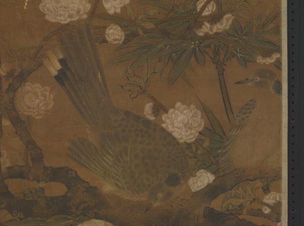 宋林椿花鳥　軸