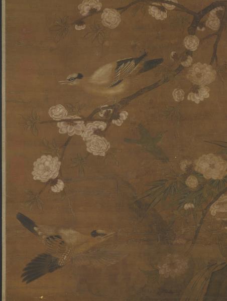 宋林椿花鳥　軸