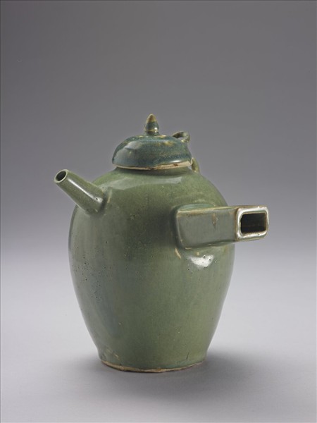 長沙窯 綠釉單柄壺
