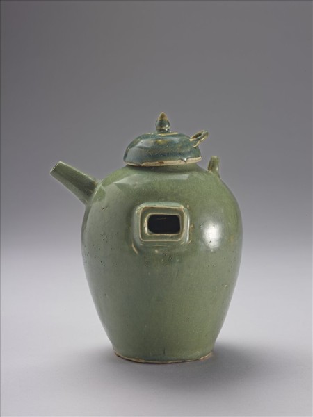 長沙窯 綠釉單柄壺