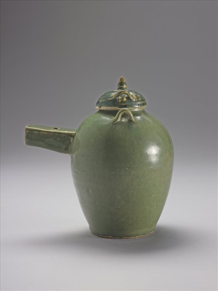 長沙窯 綠釉單柄壺