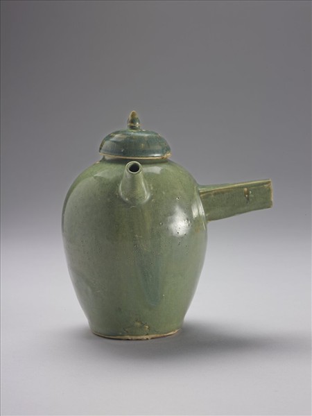 長沙窯 綠釉單柄壺