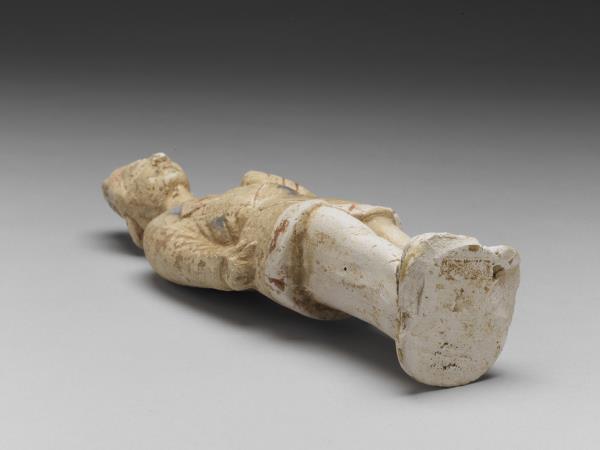 白釉加彩胡人陶俑