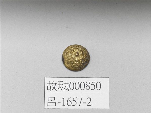 內填琺瑯圓蓋銅鍍金蓋鈕