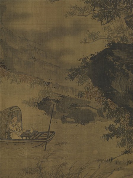 宋人賞月空山　軸