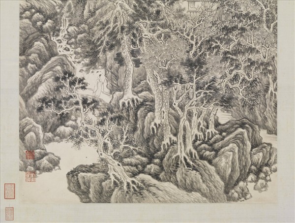 明顧正誼山水　軸