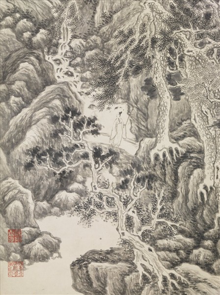 明顧正誼山水　軸