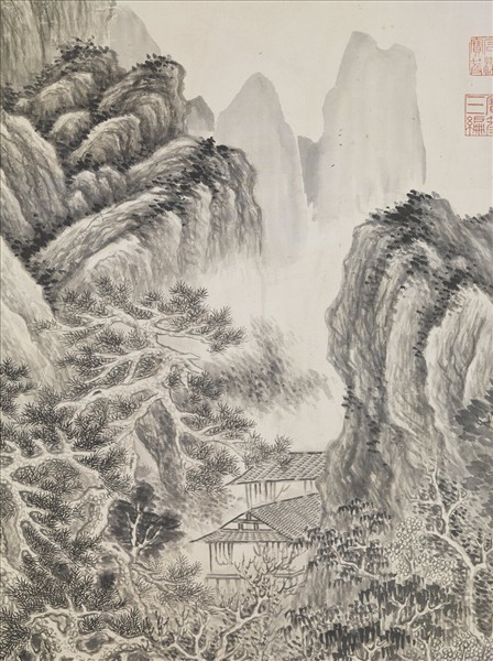 明顧正誼山水　軸