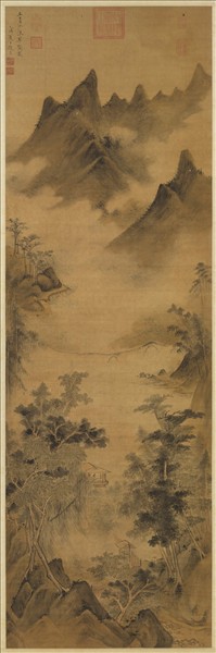 明趙左寒江草閣　軸