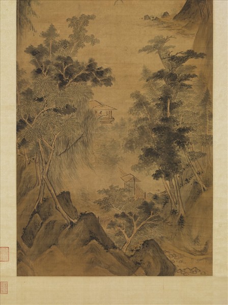 明趙左寒江草閣　軸