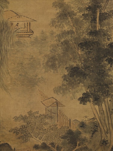 明趙左寒江草閣　軸