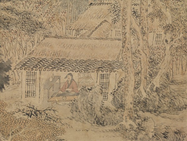 明沈士充天香書屋圖　軸