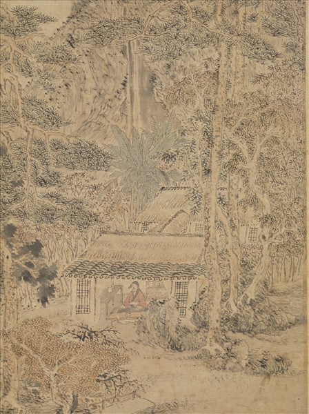 明沈士充天香書屋圖　軸